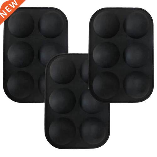 3 Pack Silicone Hot Chocolate Molds, Half Sphere Chocolate M