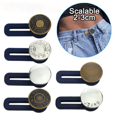 1PCS Magic Metal Button Extender for Pants Jeans Free Sewing
