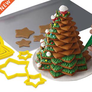 6Pcs/set Christmas e Baking Fondant Biscuit Mold Flower/hear