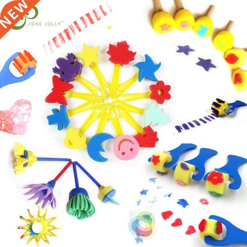 Toys for children  Painting Sponge Brush Toy Handle Baby