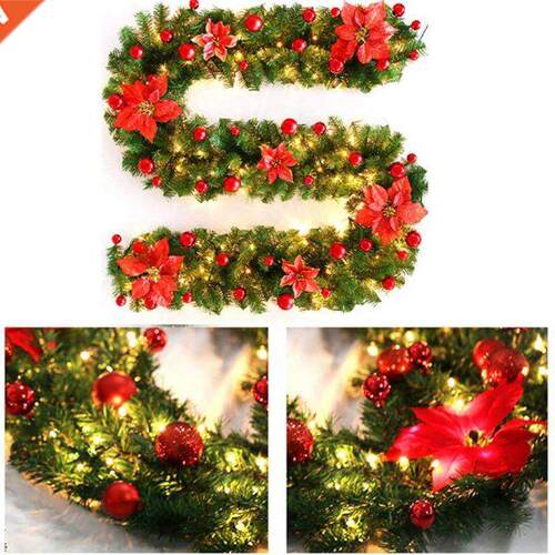 2.7m Garland Home Garden Ornament Christmas Decoration Ratta
