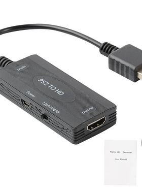 Plug Play PS2 to HDMI-Compatible Adapter Converter for Conso