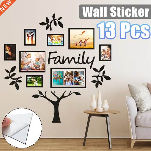 DIY Acrylic Wall Stickers Removable Photo Frame Tree Wall De