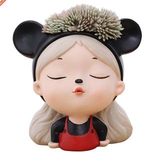 Fashion Girl Flower Pot Succulents Pots DIY Making Resin Con