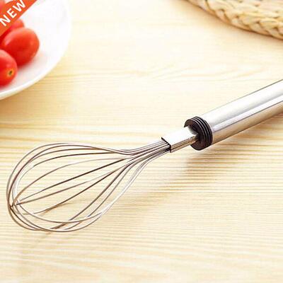 Useful Silver Handle Stainless Steel Kitchen Mixer Egg Beate