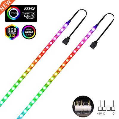 5V Pin WS2812b RGB LED Strip Addressable for PC for ASUS Au