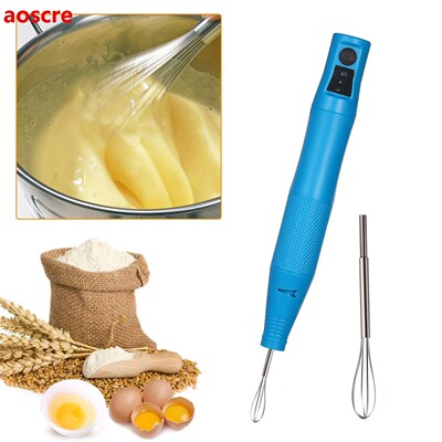 Egg Blender HM-318 Turquoise Portable  Electric Grinder Rech