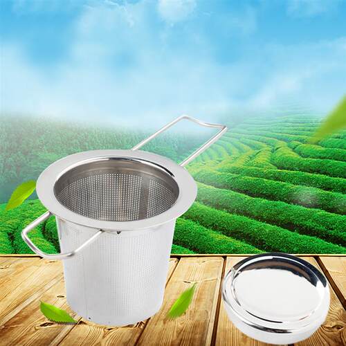Reusable 304 Stainless Steel Tea Strainer Infuser Filter Bas