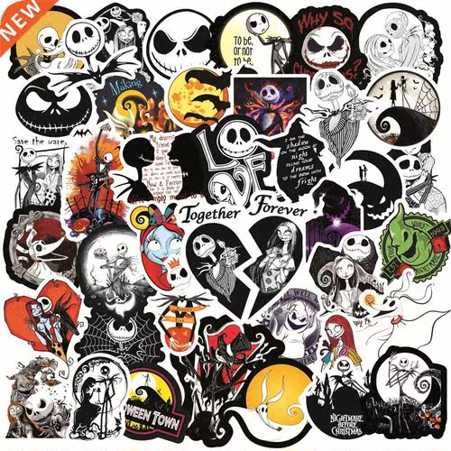 50pcs Halloween The Nghtmare Before Chrstmas Stckers Lap