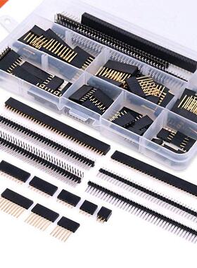 112Pcs 2.54mm Male and Female Pin Header Connector Assortmen