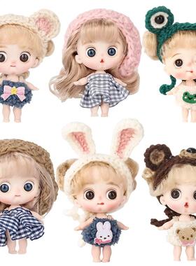 New Mini 1/12 Doll Ball-jointed Boy Girl OB11 Doll Curly Wig
