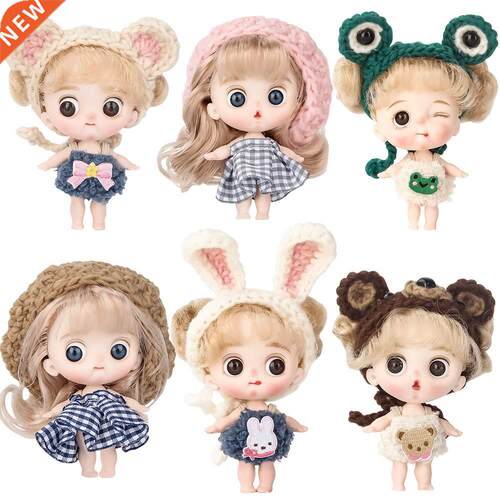New Mini 1/12 Doll Ball-jointed Boy Girl OB11 Doll Curly Wig