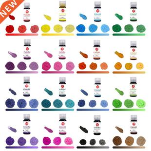 16 Colors Food Coloring Set Vibrant Liquid Food Colors Frost