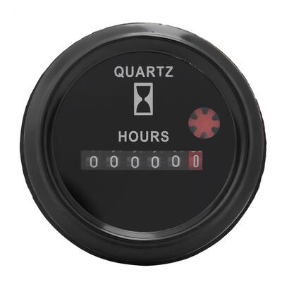DC 12-6V 6 Digit Accurate Round Quartz Hour Meter Timer Gau