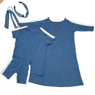 NEW Spring and Summer Fashion Cotton Denim Girls Dress And T