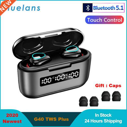 G40 TWS Plus Bluetooth 5.1 Earphones Mini Touch Control 9D