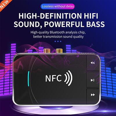 Bluetooth 5.0 Transmtter Recever Wreless 3.5mm AUX NFC To