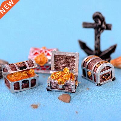 Mini asure Chest Box Antique Creative Fish Tank Aquarium Dec