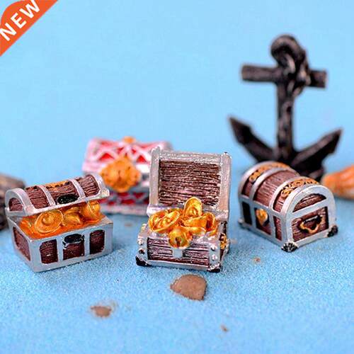 Mini asure Chest Box Antique Creative Fish Tank Aquarium Dec