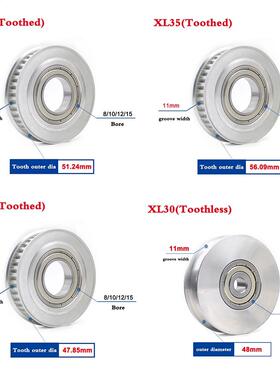 1Pcs XL0 Tooth To XL6 Tooth Idler Timing Pulley Single Sid