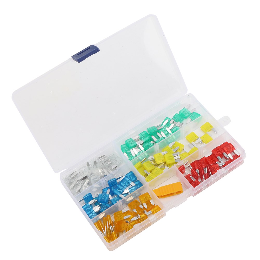 120Pcs Mini Auto Blade Fuses Assorted Car Van Bike Fuse Set