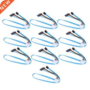 10 Pcs SATA Cable for SAS 29PIN+4PIN Male to Fale Power Ad
