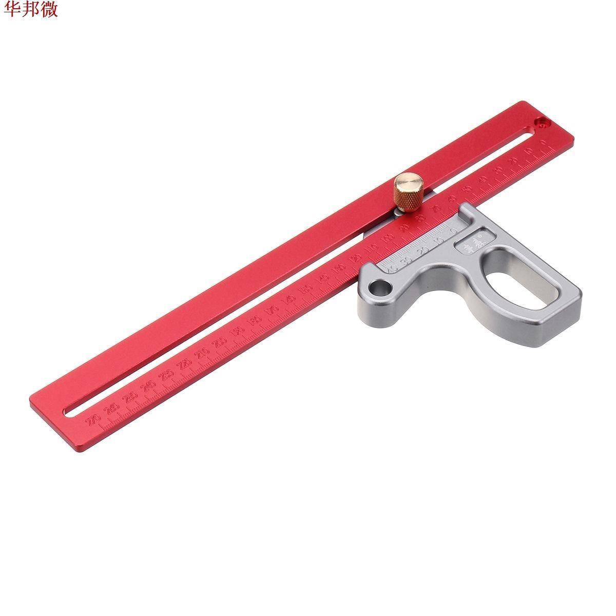 Woodworking Angle Ruler 45/90 Degree Ruler Scribe Gauge Meas