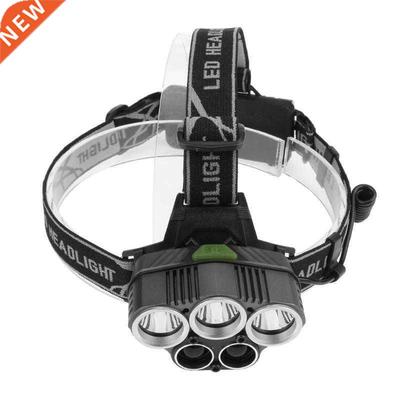 5 LED Headlamp XML 3T6 USB Charge White LED Headlight alloy