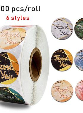 Marble Paper Thank You Sticker For Seal Label 100-500pcs 1 I