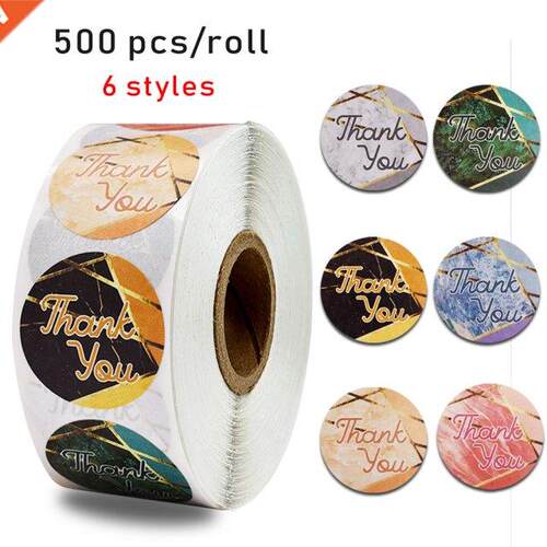 Marble Paper Thank You Sticker For Seal Label 100-500pcs 1 I