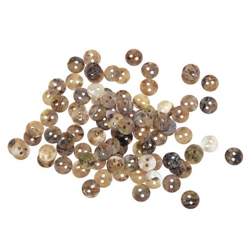 100 x 8 mm Pearl Buttons M of Pearl Shell Round Heads