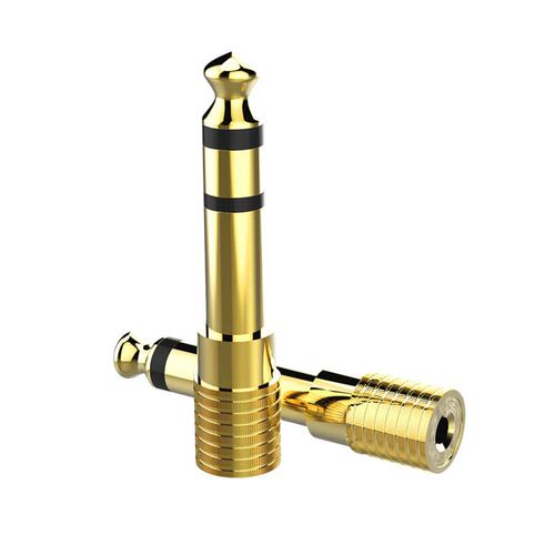 6.35 mm Jack Stereo Cable Gold 6.5mm 1/4'' Male to 3