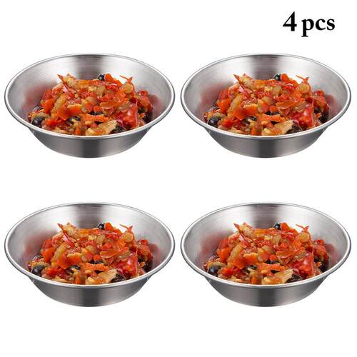 4pcs Seasoning Sauce Dish Cup Plate Small Dish Plates Butter