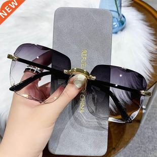 Classic Vintage Square Sunglasses Woman Gradient Mirror Fram