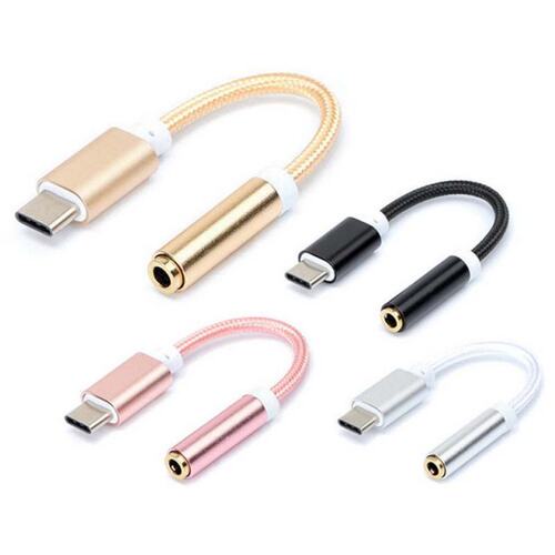 50pcs Type-c to 3.5mm adapter max2 Headphone Jack AUX Audio