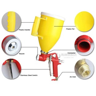 3L Air Paint SpraGun Diatom mud sandblast real stone paint c