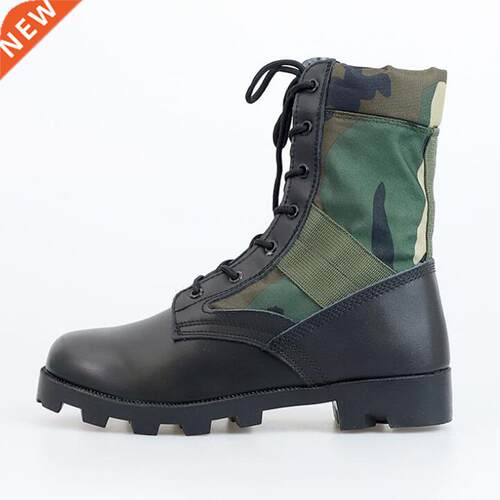 Men high top Panama desert boots army green outdoor hiking b