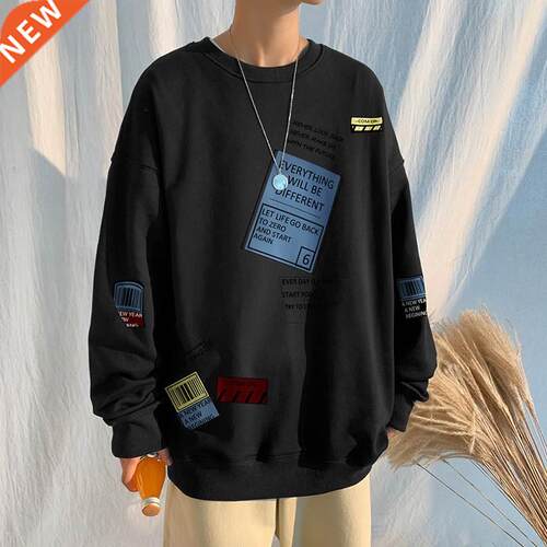 Autumn Spring 2022 Hoodies Sweatshirt For Men's Black Lo