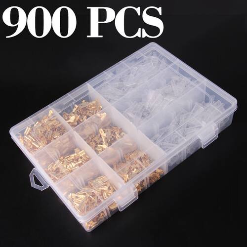 900Pcs/lot 2.8/4.8/6.3mm Female and male Crimp Terminal Conn