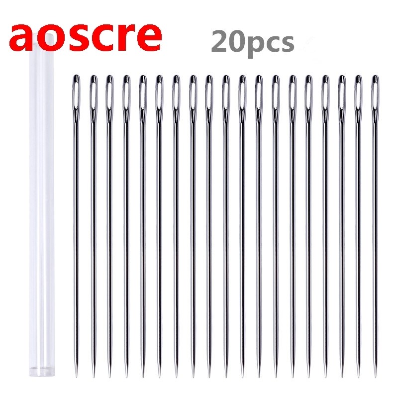 20Pcs 175mm Big Size Large Long Steel Needle Big Holes Sewi
