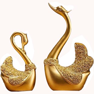European Resin Swan Ornaments Home Livingroom Table Accessor