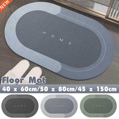 Super Absorbent Bath Mat Quick Drying Bathroom Rug Non-slip