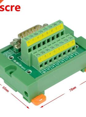 DB15 Mn D-Sub DN Ral Mount nterface Module , DB15 male