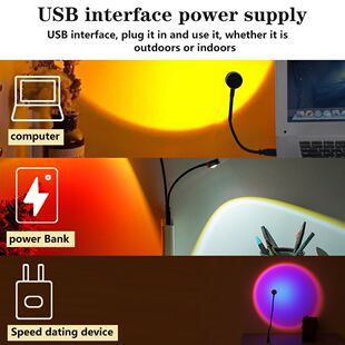 Sunset Projection Lamp Rainbow Atmosphere Night Light Sunset