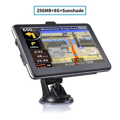 7 Inch Gps Navigator Portable Navigator 8GB-256MB+Sunshade