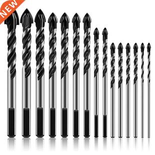 Hot 15Pcs Masonry Drill Bits Set 3-16mm for Glass Concrete M