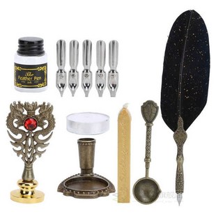 Quill Dip Pen Set Vintage Feather Fountain Pen Student Writi