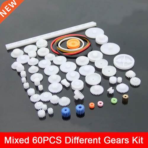 Fine ABS Plaic Gear Kit 0.5M Mixed 60 pcs Different Gears