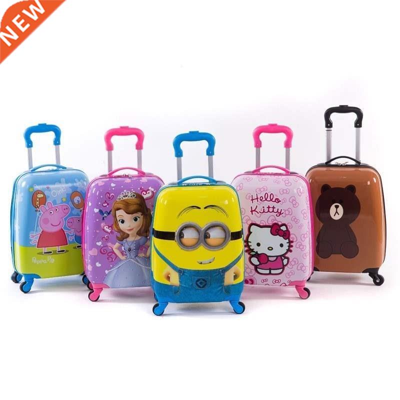 kids suitcase children luggage travel shell bag draw-bar box