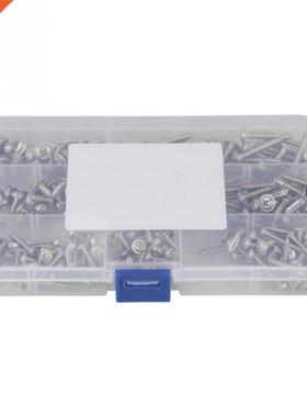 220pcs M3 M4 M5 304 Silver Pan Head Cross Tapper Self Tappin